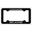 Relaxing Novelty Metal License Plate Frame LPF-055 Black