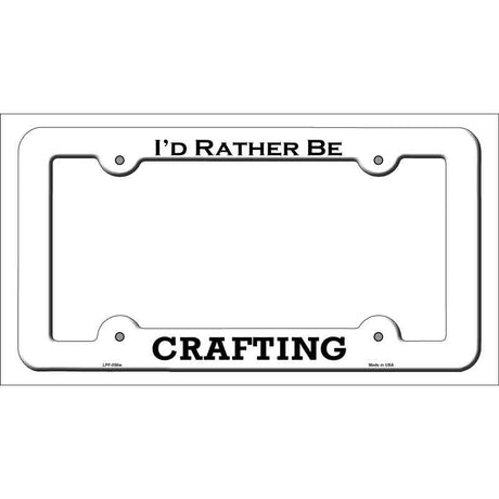 Crafting Novelty Metal License Plate Frame LPF-056 White