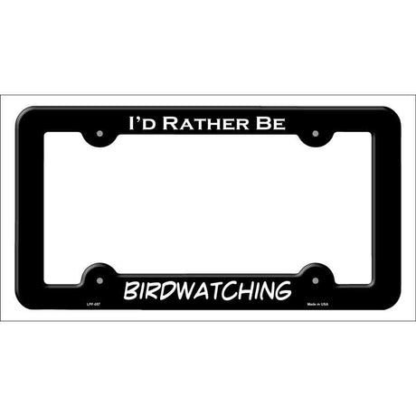 Birdwatching Novelty Metal License Plate Frame LPF-057 Black