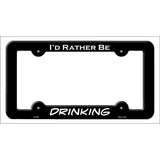 Drinking Novelty Metal License Plate Frame LPF-058 Black