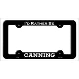 Canning Novelty Metal License Plate Frame LPF-059 Black