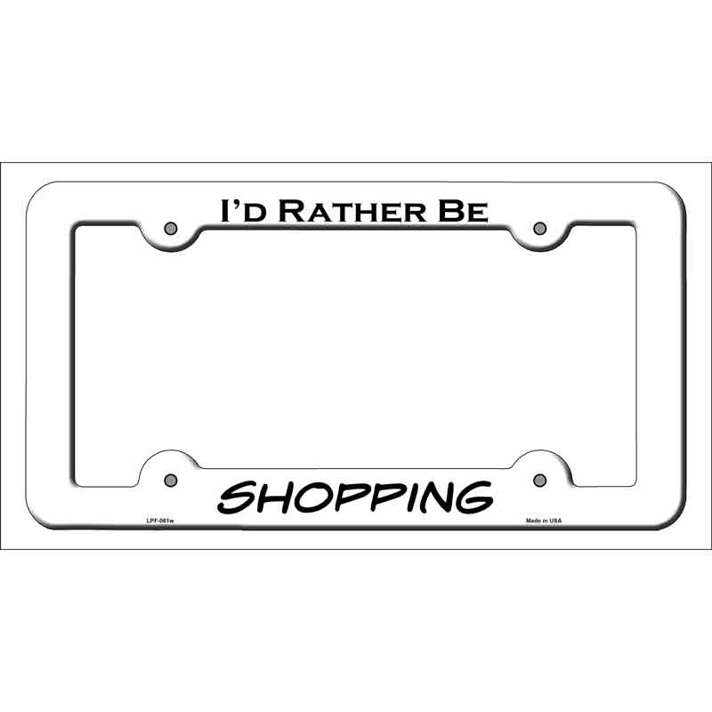 Shipping Novelty Metal License Plate Frame LPF-061 White