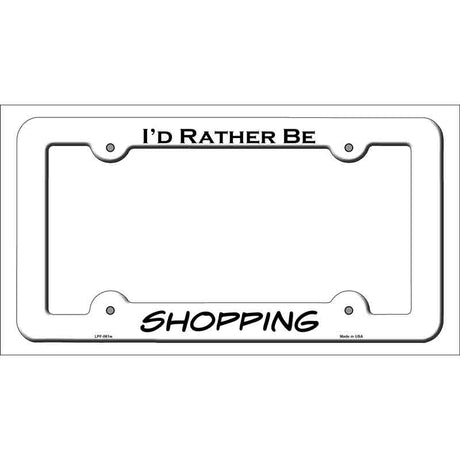 Shipping Novelty Metal License Plate Frame LPF-061 White