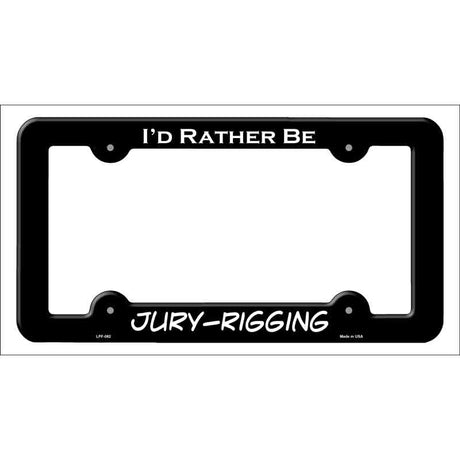 Jury Rigging Novelty Metal License Plate Frame LPF-062 Black