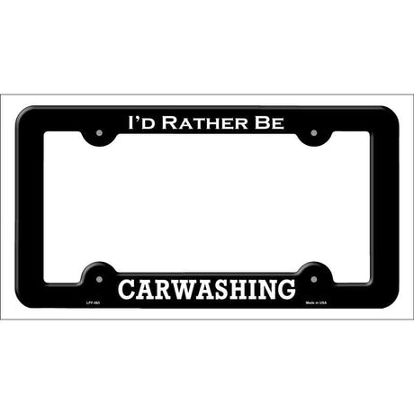 Carwashing Novelty Metal License Plate Frame LPF-063 Black