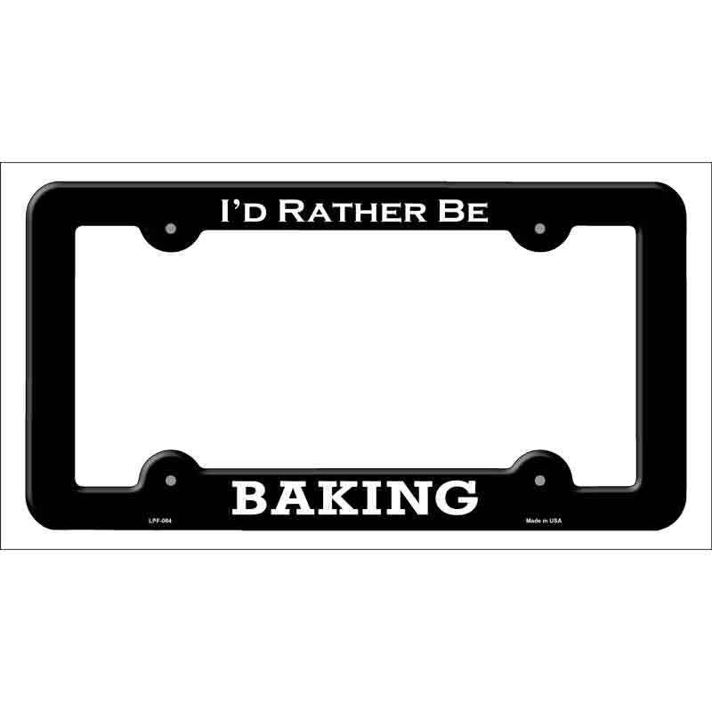 Baking Novelty Metal License Plate Frame LPF-064 Black