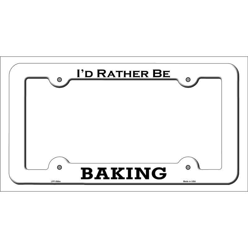 Baking Novelty Metal License Plate Frame LPF-064 White