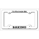 Baking Novelty Metal License Plate Frame LPF-064 White