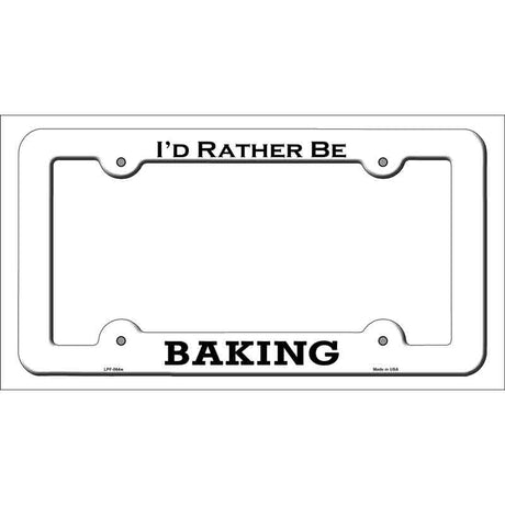 Baking Novelty Metal License Plate Frame LPF-064 White