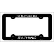 Bathing Novelty Metal License Plate Frame LPF-065 Black