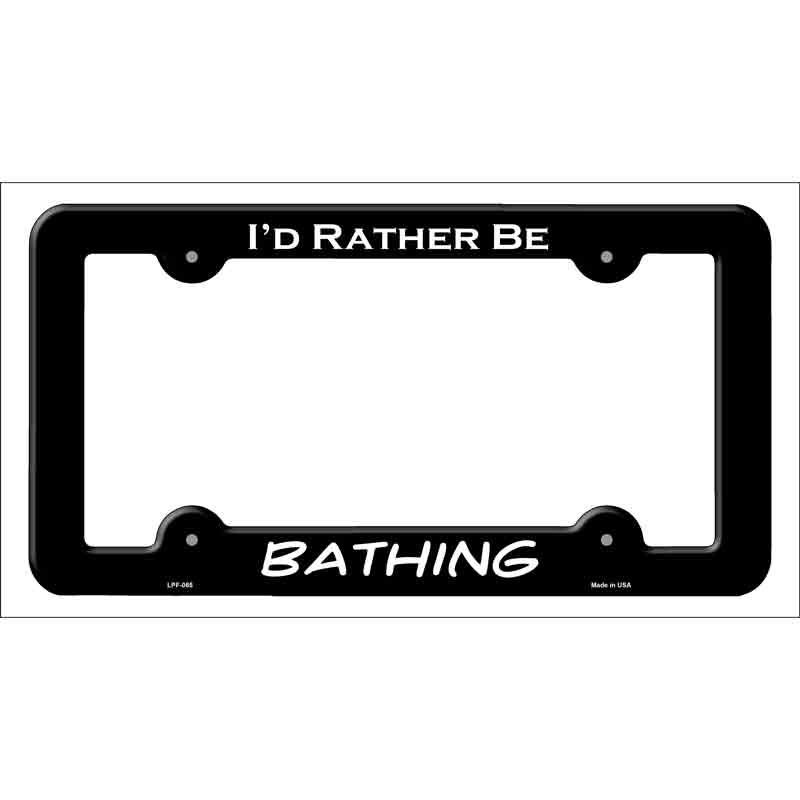 Bathing Novelty Metal License Plate Frame LPF-065 Black