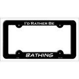 Bathing Novelty Metal License Plate Frame LPF-065 Black