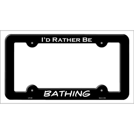 Bathing Novelty Metal License Plate Frame LPF-065 Black