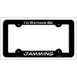 Jamming Novelty Metal License Plate Frame LPF-066 Black