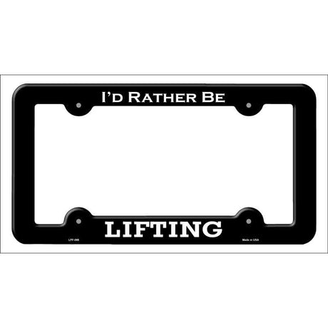 Lifting Novelty Metal License Plate Frame LPF-068 Black