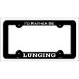 Lunging Novelty Metal License Plate Frame LPF-069 Black