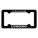 Lunging Novelty Metal License Plate Frame LPF-069 Black