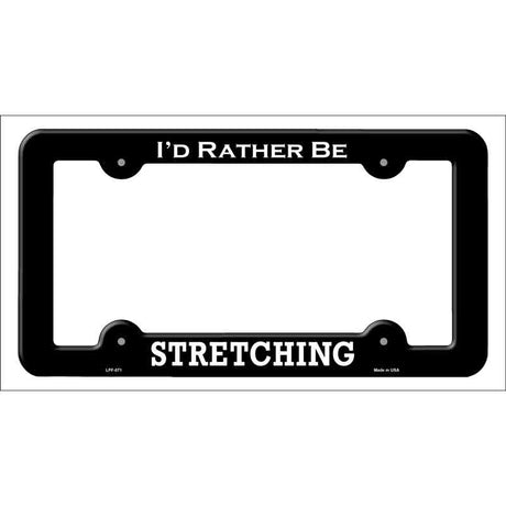 Stretching Novelty Metal License Plate Frame LPF-071 Black