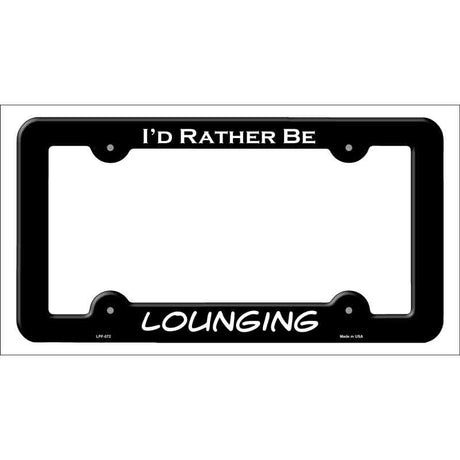 Lounging Novelty Metal License Plate Frame LPF-072 Black