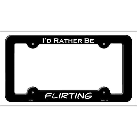 Flirting Novelty Metal License Plate Frame LPF-073 Black