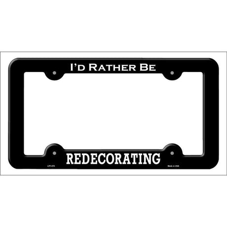 Redecorating Novelty Metal License Plate Frame LPF-075 Black