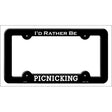 Picnicking Novelty Metal License Plate Frame LPF-081 Black