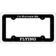 Flying Novelty Metal License Plate Frame LPF-085 Black