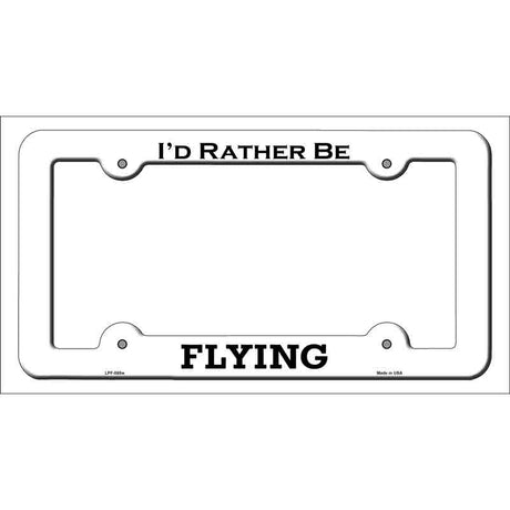 Flying Novelty Metal License Plate Frame LPF-085 White