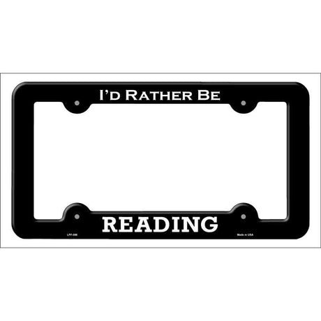 Reading Novelty Metal License Plate Frame LPF-086 Black