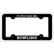 Bowling Novelty Metal License Plate Frame LPF-087 Black