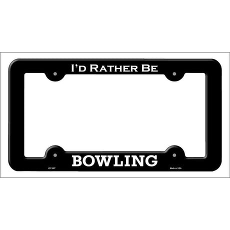 Bowling Novelty Metal License Plate Frame LPF-087 Black