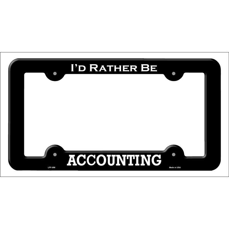 Accounting Novelty Metal License Plate Frame LPF-089 Black