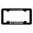 Accounting Novelty Metal License Plate Frame LPF-089 Black