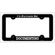 Documenting Novelty Metal License Plate Frame LPF-090 Black