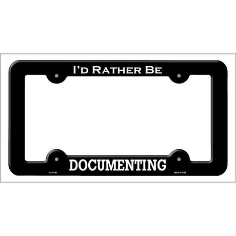 Documenting Novelty Metal License Plate Frame LPF-090 Black