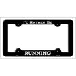 Running Novelty Metal License Plate Frame LPF-093 Black