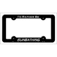 Sunbathing Novelty Metal License Plate Frame LPF-096 Black