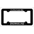 Snorkeling Novelty Metal License Plate Frame LPF-099 Black