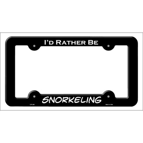 Snorkeling Novelty Metal License Plate Frame LPF-099 Black