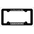 Gardening Novelty Metal License Plate Frame LPF-101 Black