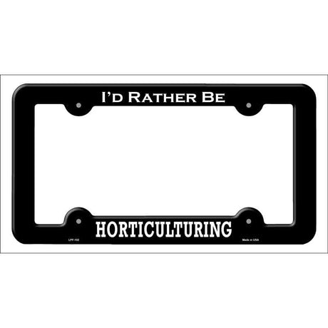 Horticulturing Novelty Metal License Plate Frame LPF-102 Black