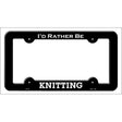 Knitting Novelty Metal License Plate Frame LPF-105 Black