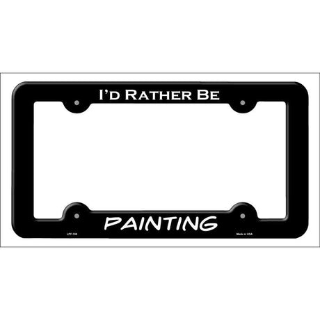 Painting Novelty Metal License Plate Frame LPF-106 Black