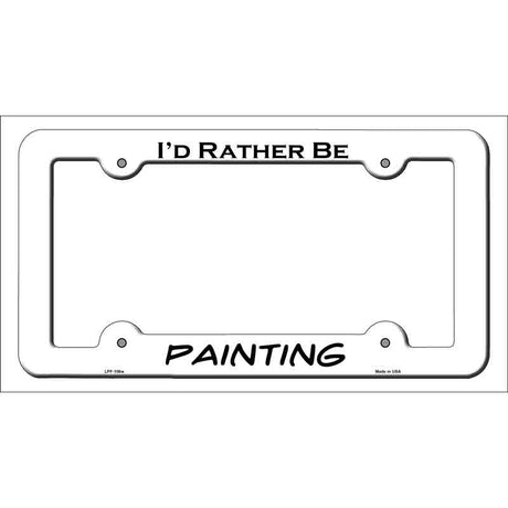 Painting Novelty Metal License Plate Frame LPF-106 White