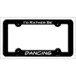 Dancing Novelty Metal License Plate Frame LPF-107 Black