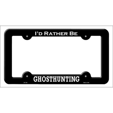 Ghosthunting Novelty Metal License Plate Frame LPF-109 Black