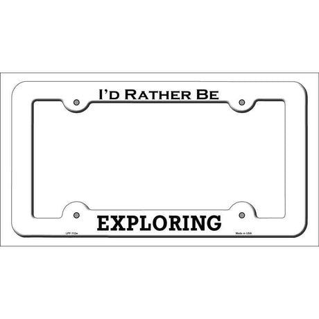 Exploring Novelty Metal License Plate Frame LPF-112 White