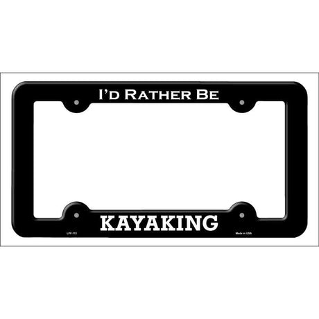 Kayaking Novelty Metal License Plate Frame LPF-113 Black