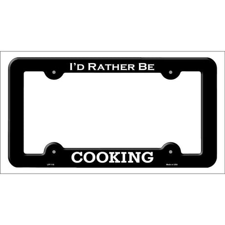 Cooking Novelty Metal License Plate Frame LPF-118 Black