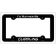 Cuddling Novelty Metal License Plate Frame LPF-121 Black